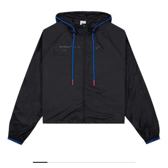 Nike x Off-White Black Crossover Back Arrow Windbreaker Running Jacket - Size: L - Picture 5 of 15